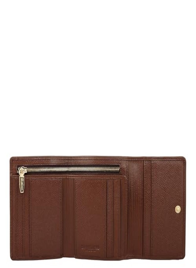 Da Milano Leather Mini Flap Wallet for Women - Brown (10306OL) - Image 5